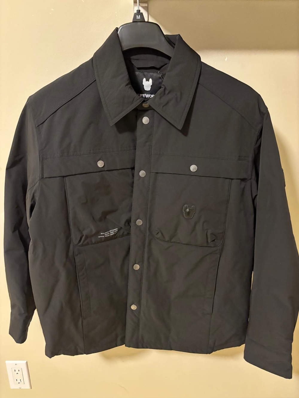 NWT Lifework Men's Black Lightweight Snap Shacket Jacket - Medium